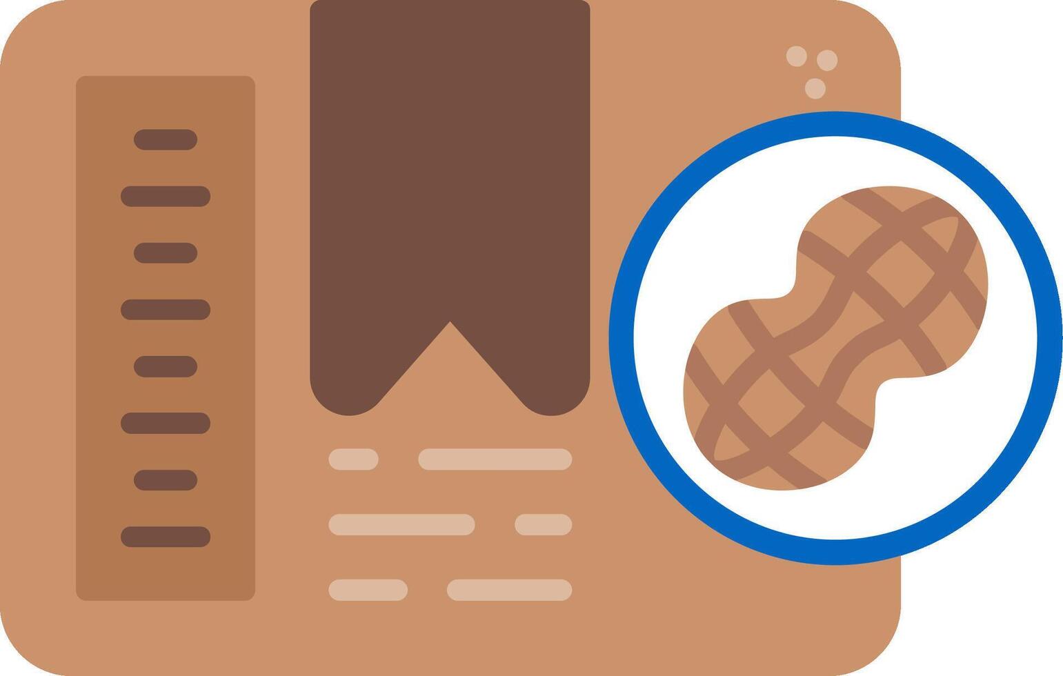 Contains Nuts Flat Icon vector