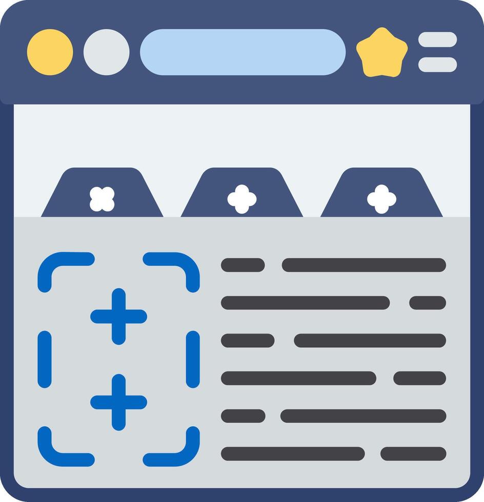 Tabs Flat Icon vector