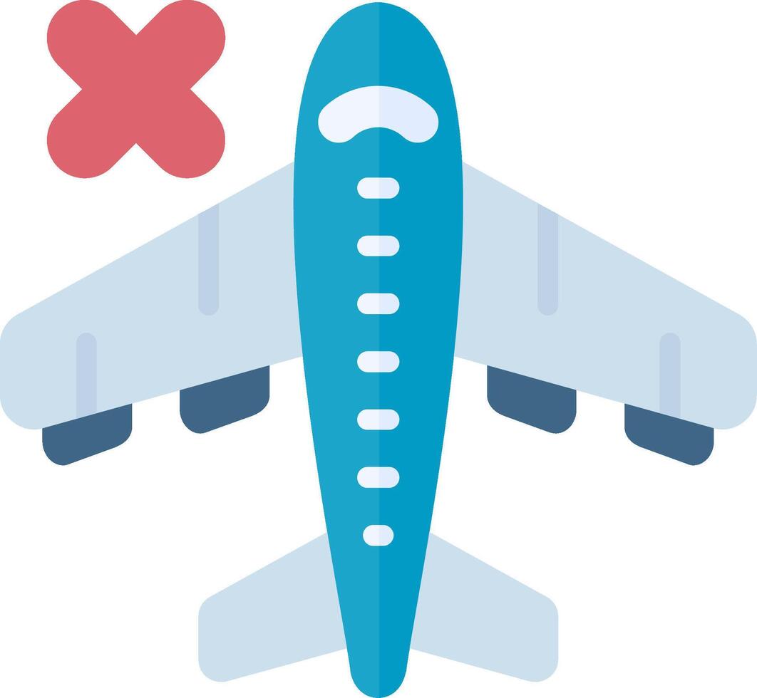 Flight Cancelled Flat Icon vector