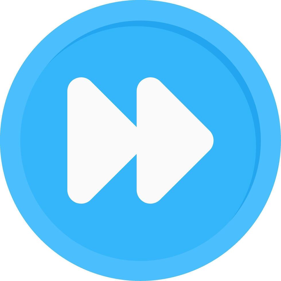 Fast Forward Arrow Flat Icon vector