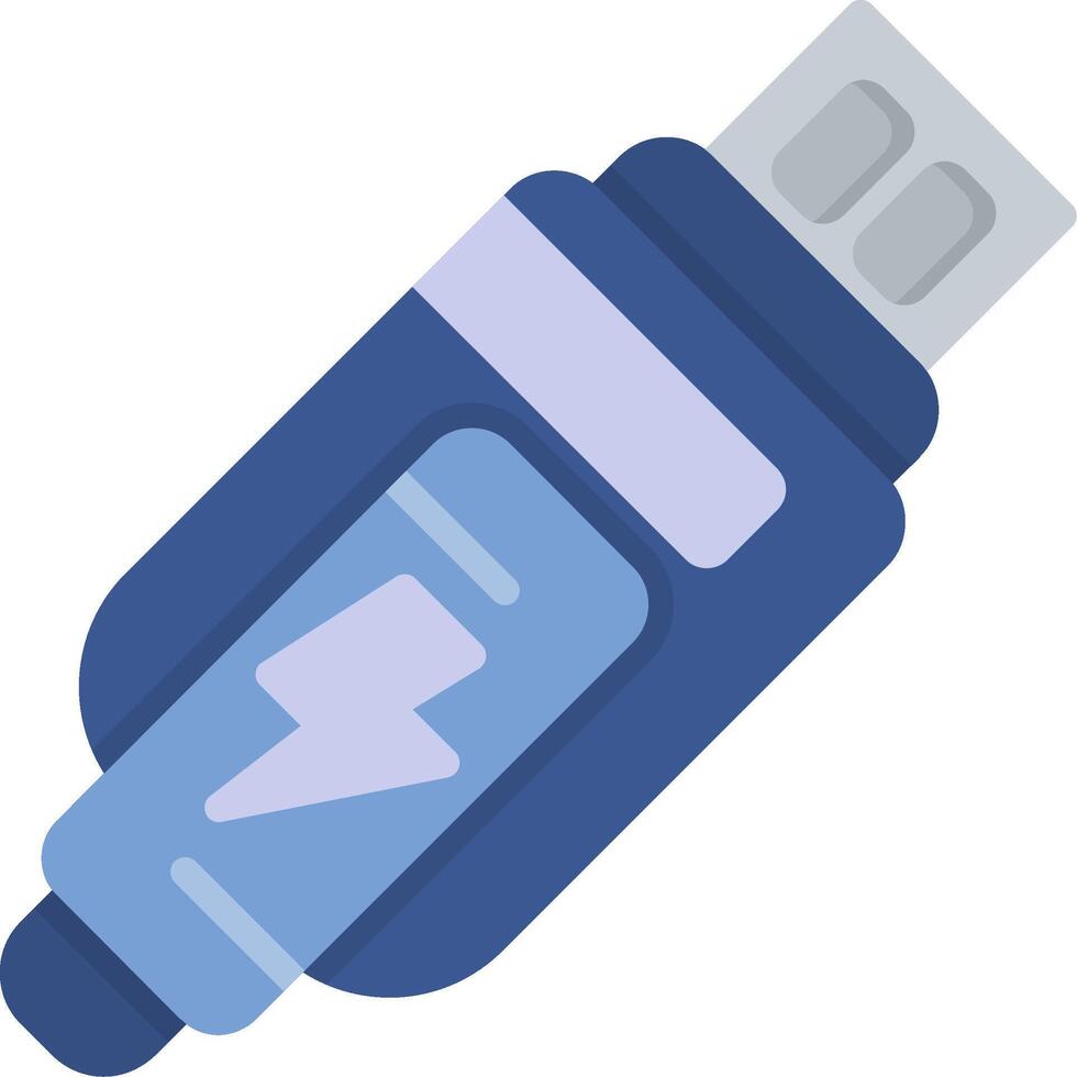 Flash Drive Flat Icon vector