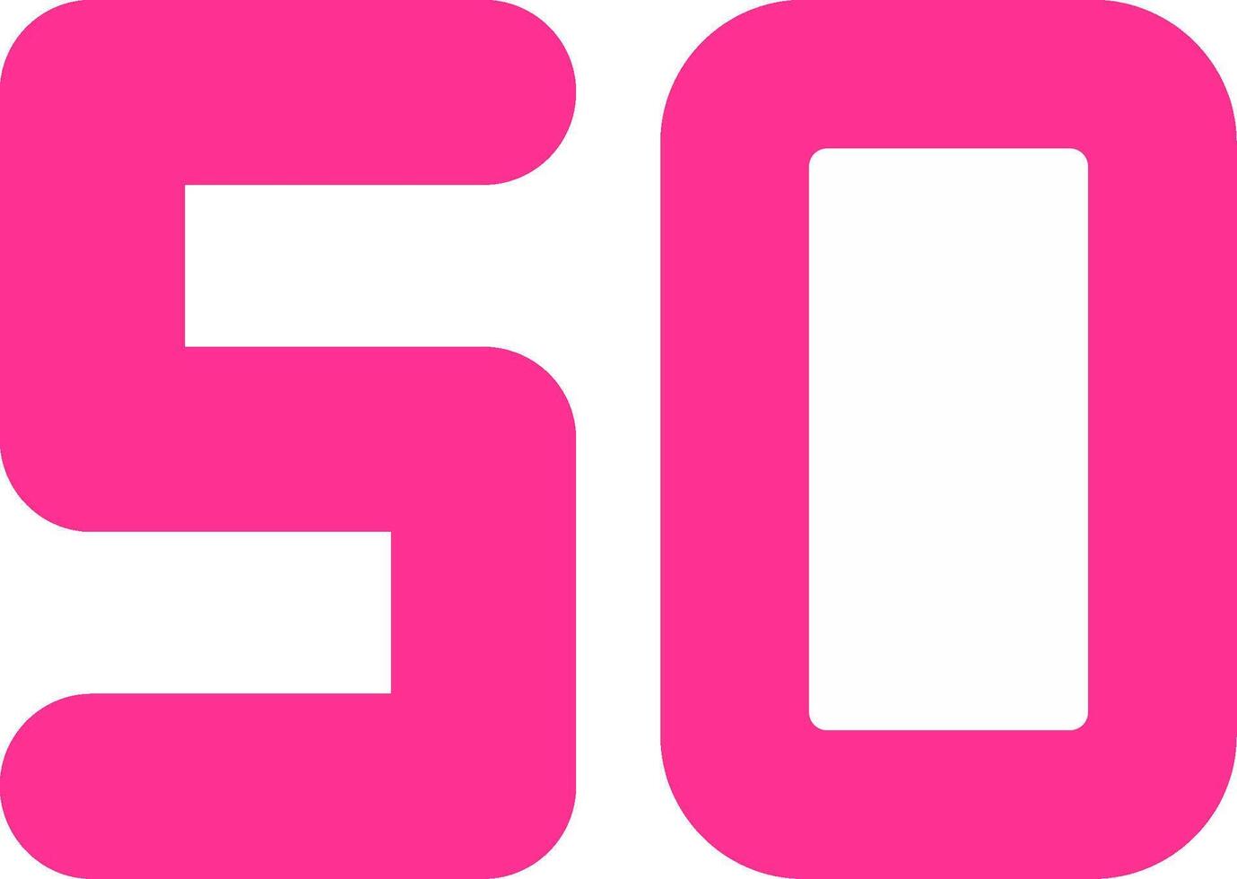 Fifty Flat Icon vector