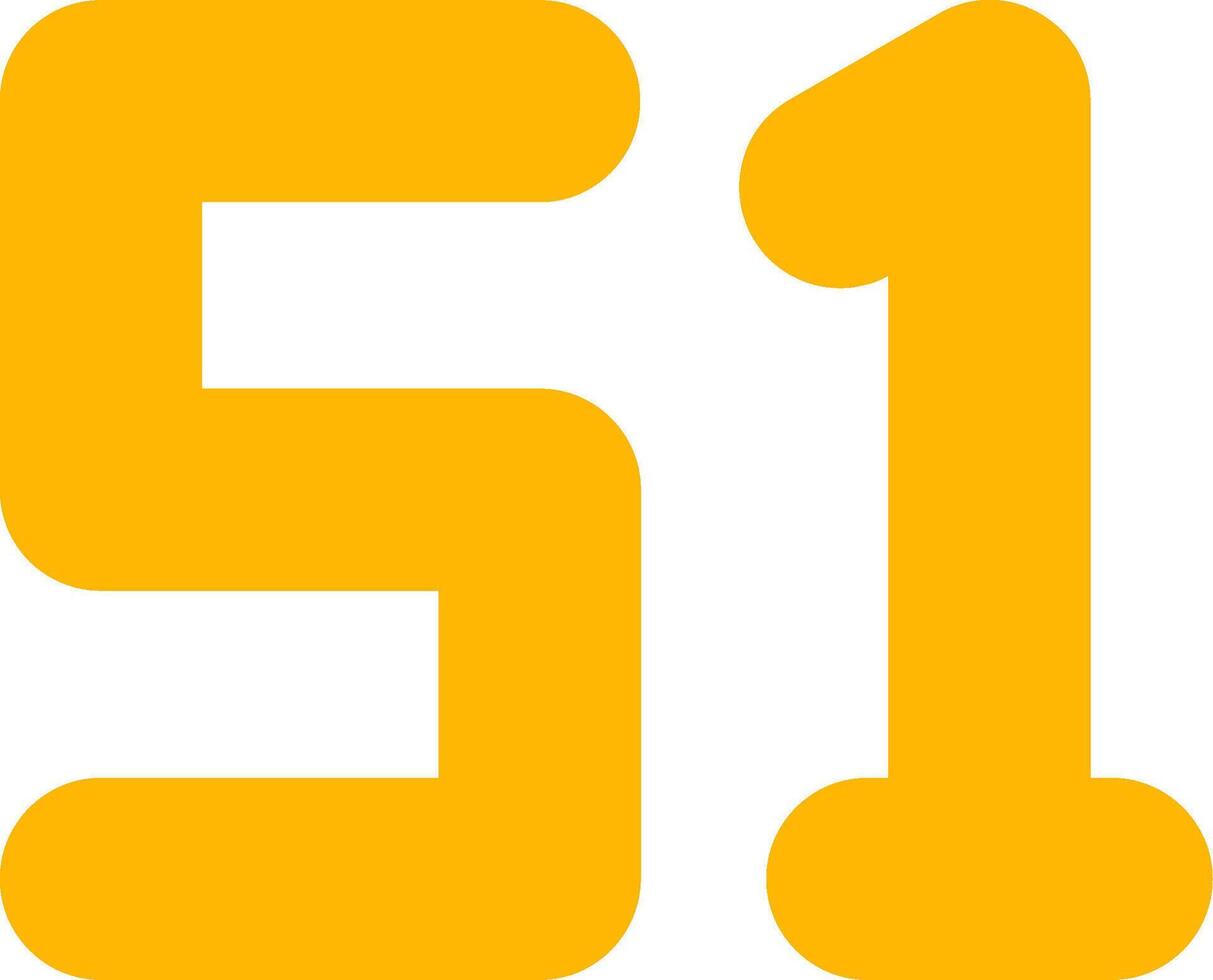 Fifty One Flat Icon vector