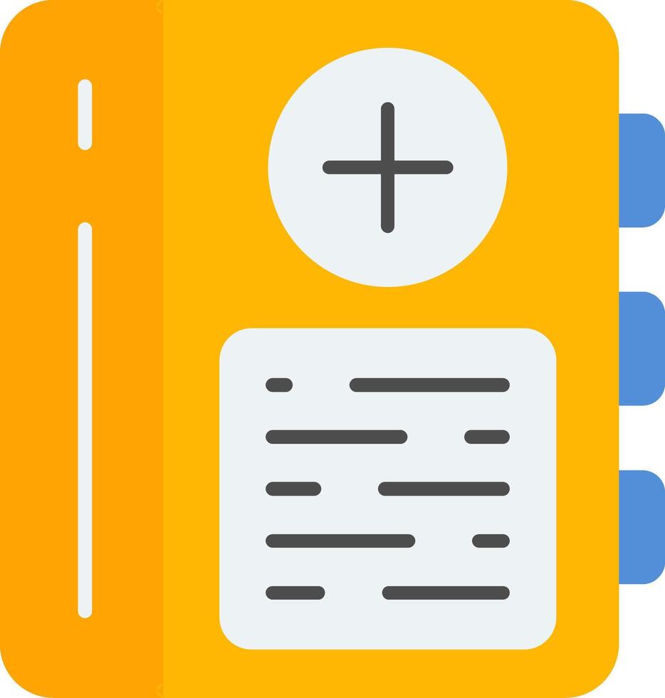 Medical Book Flat Icon vector