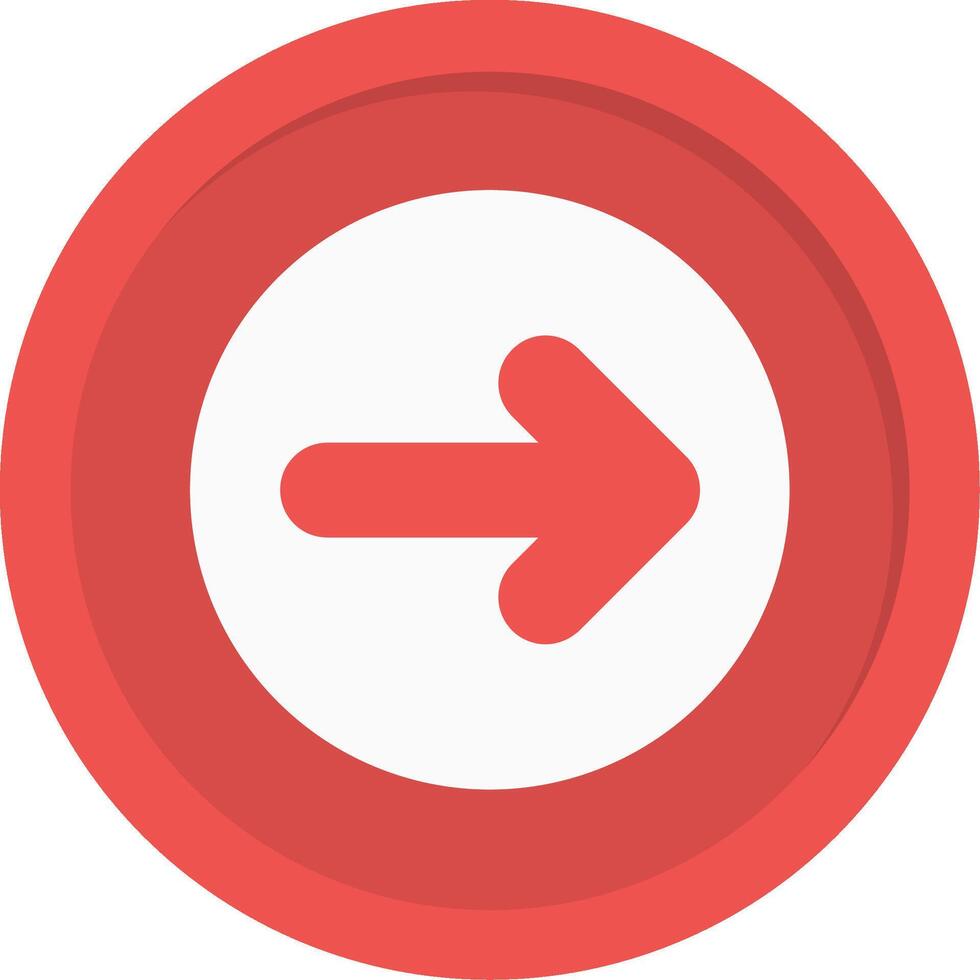 Right Arrow In Circle Flat Icon vector