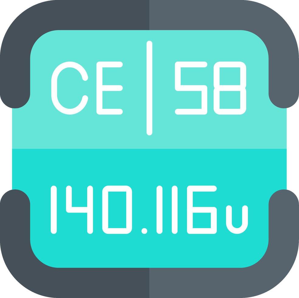 Cerium Periodic Table Element vector
