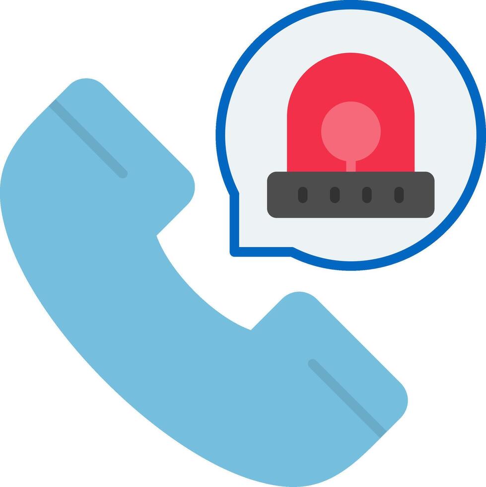 Emergency Contact Flat Icon vector