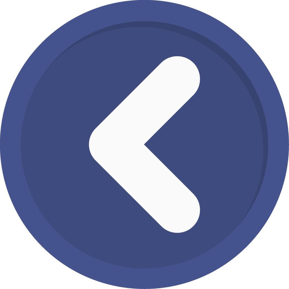 Arrowhead Left Flat Icon vector