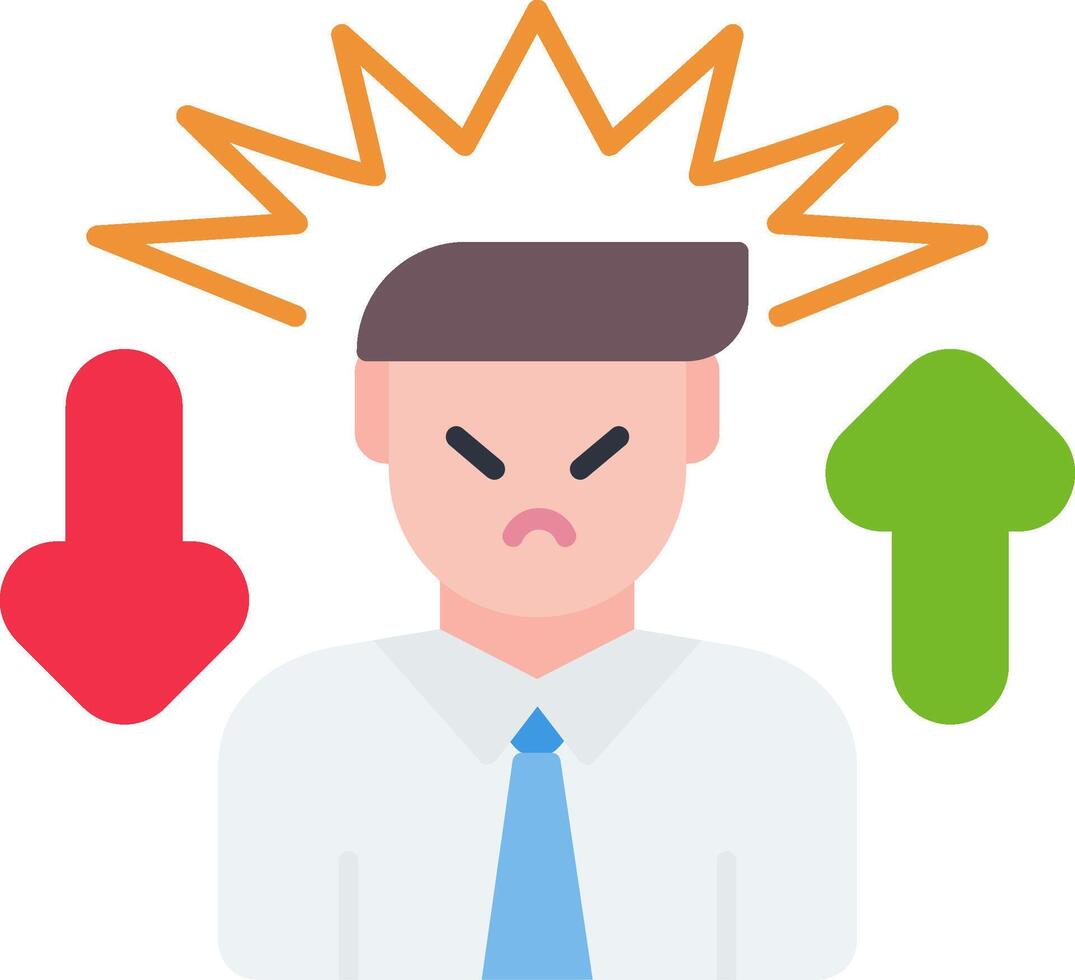 Anger Management Flat Icon vector