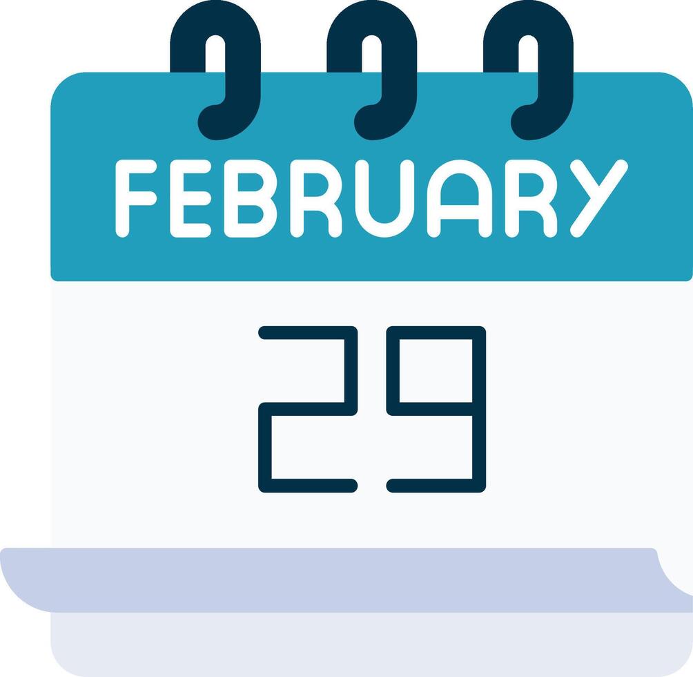 February 29 Icon vector
