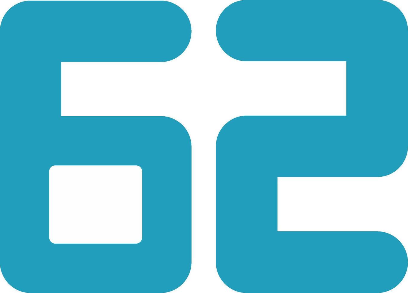 Sixty Two Flat Icon vector