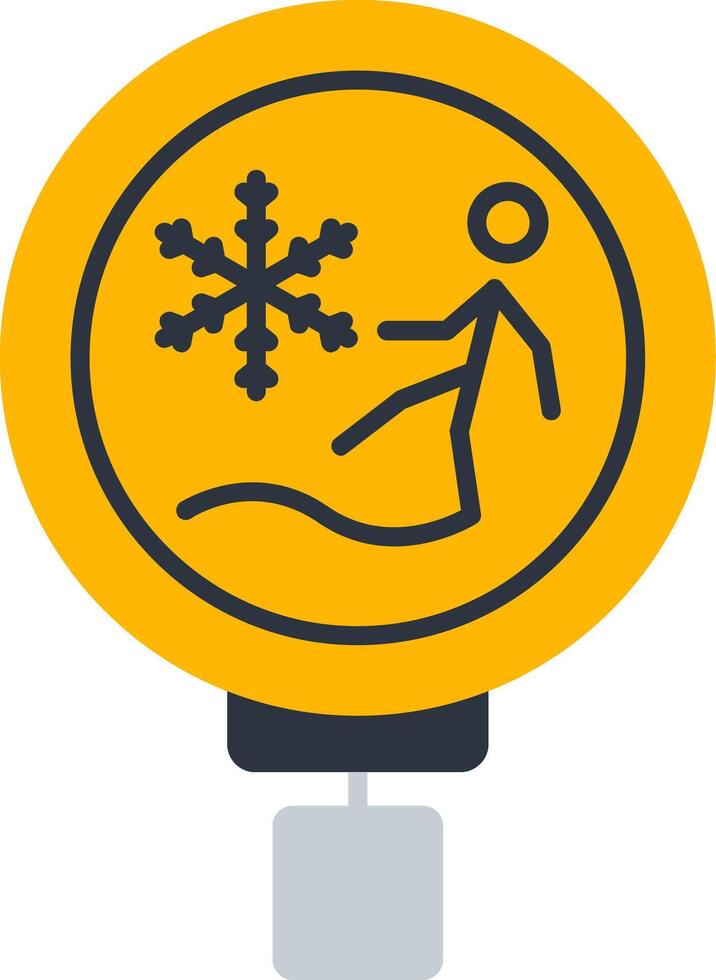 Watch for Ice Flat Icon vector