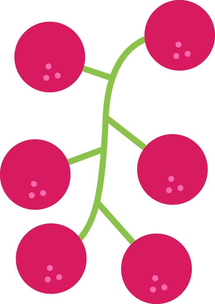 Redcurrant Flat Icon vector