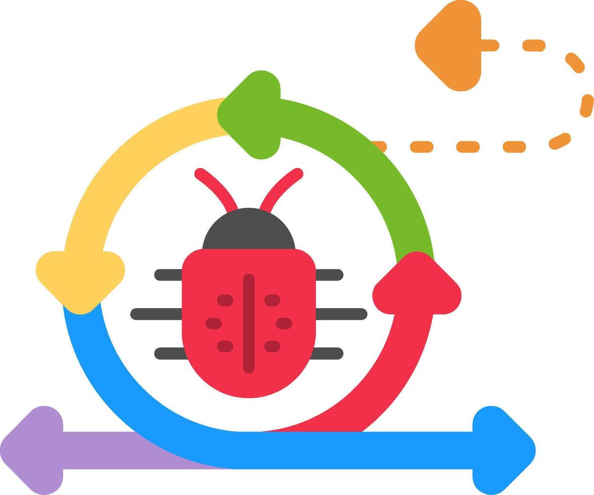 Bug Flat Icon vector
