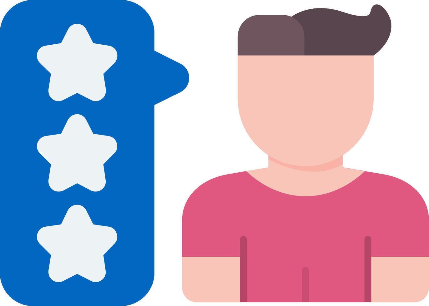 User Comment Flat Icon vector
