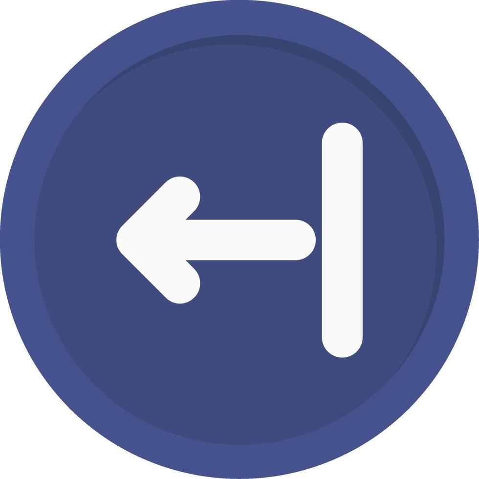 Arrow Bar Left Flat Icon vector