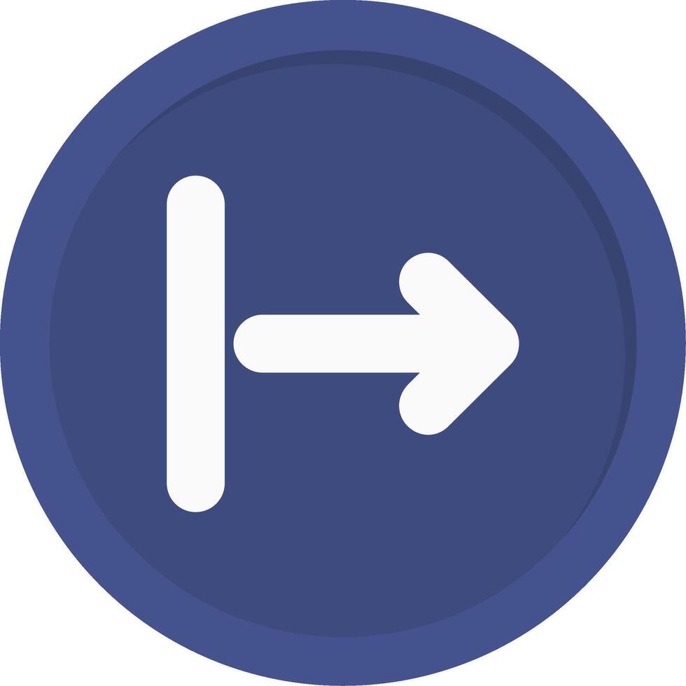 Arrow Bar Right Flat Icon vector