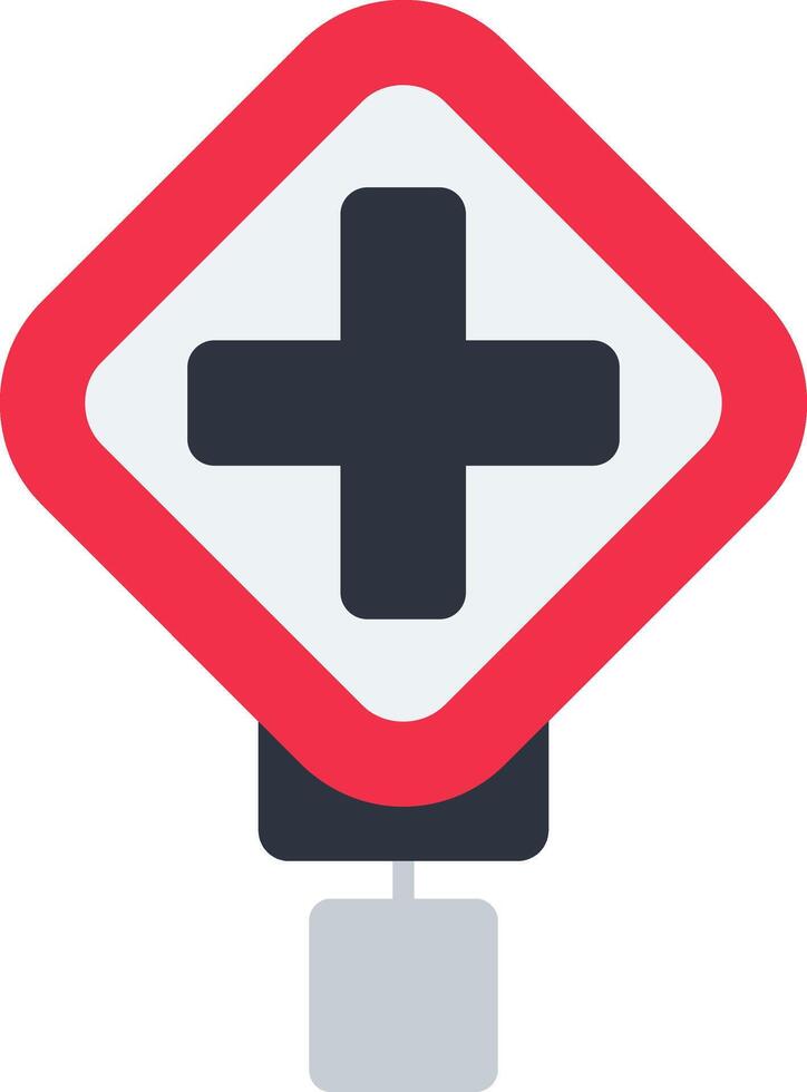 Crossroad Flat Icon vector