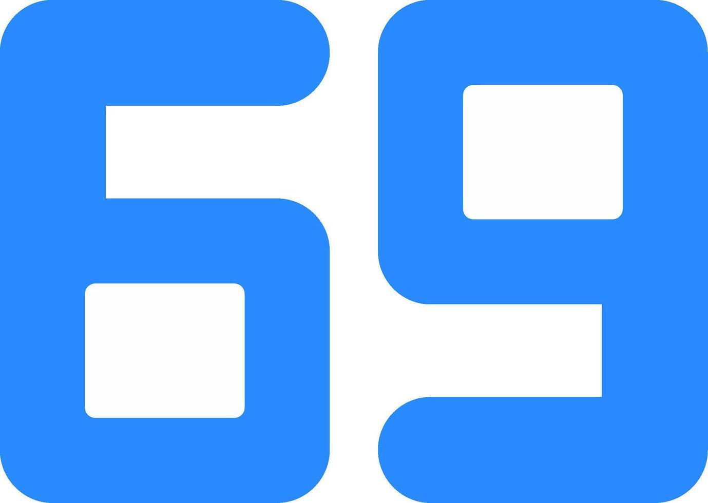 Sixty Nine Flat Icon vector