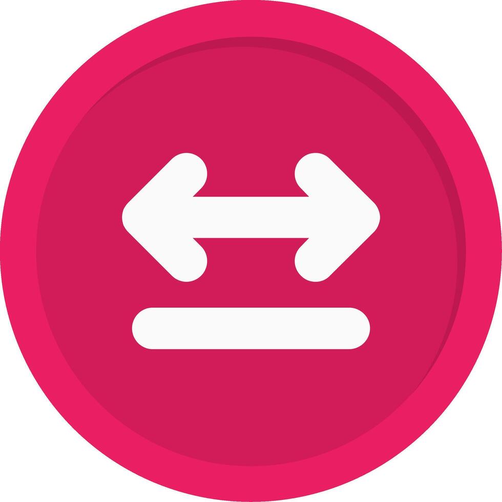 Double Arrow Bar Horizontal Flat Icon vector