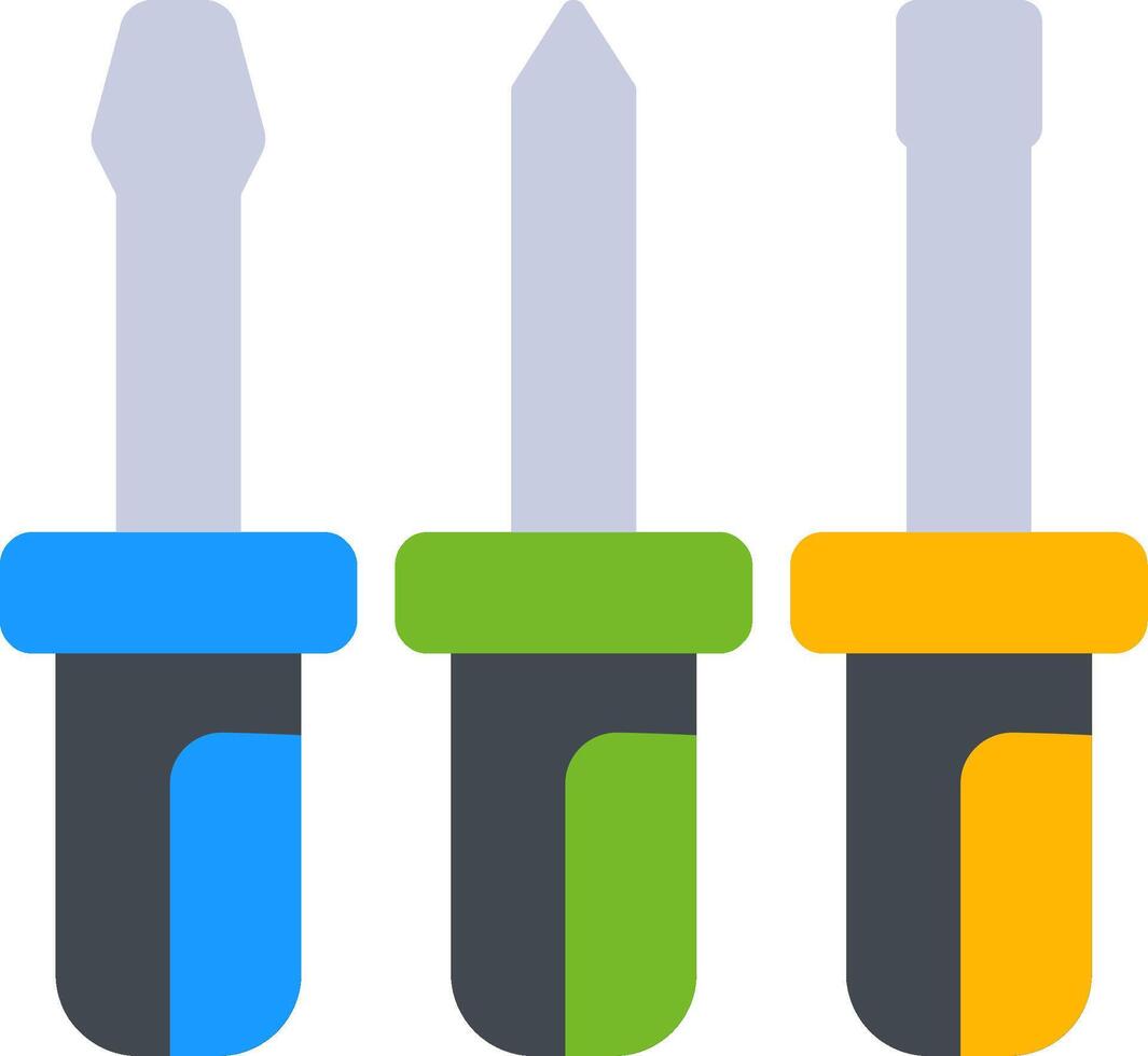 Screwdriver Set Flat Icon vector