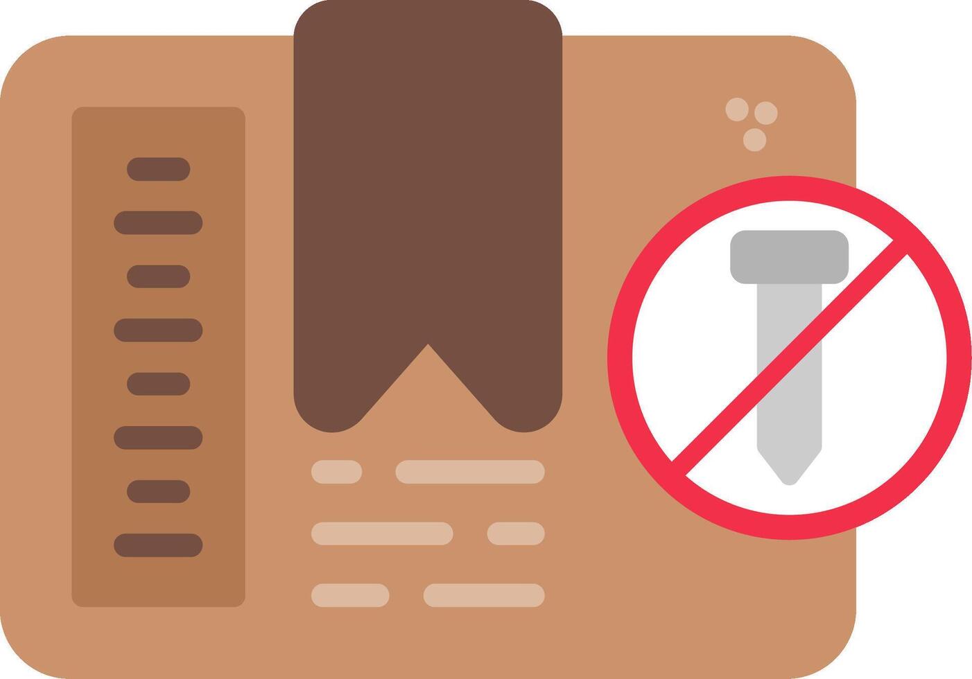 Do Not Puncture Flat Icon vector