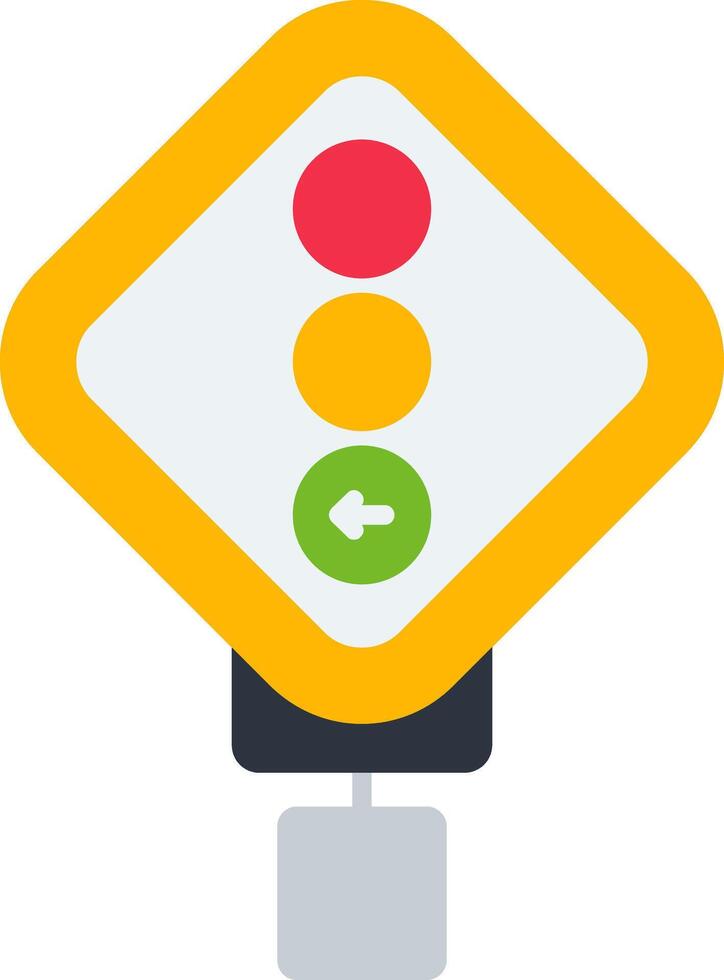 Left Turn Signal Flat Icon vector