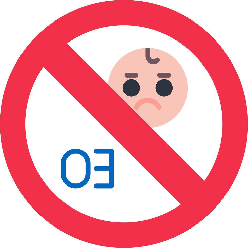 Choking Hazard Flat Icon vector