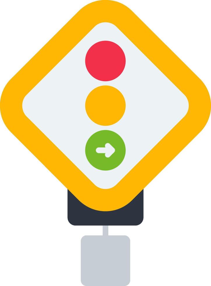 Right Turn Signal Flat Icon vector