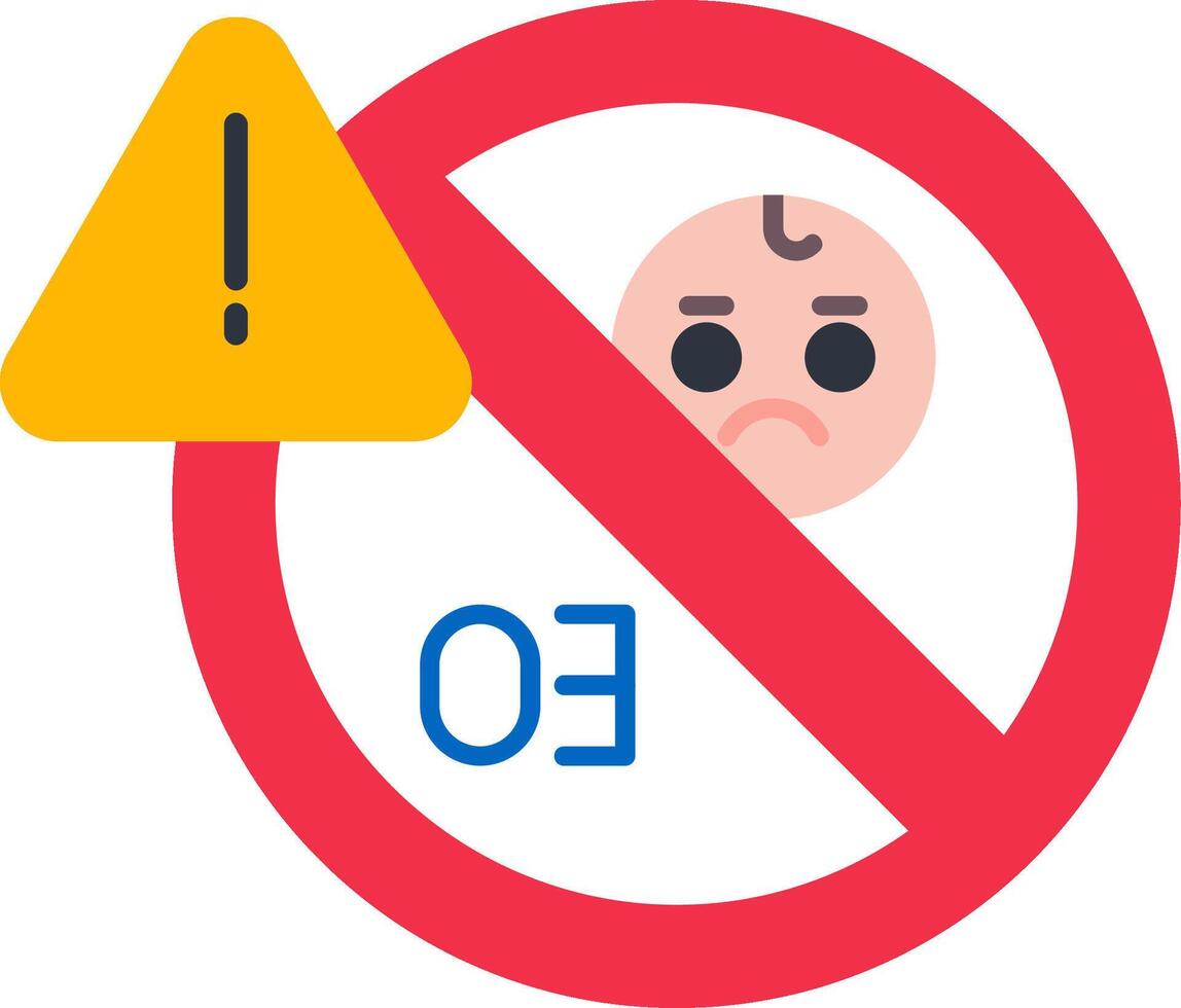 Small Parts Warning Flat Icon vector