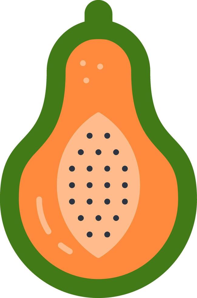 Pawpaw Flat Icon vector