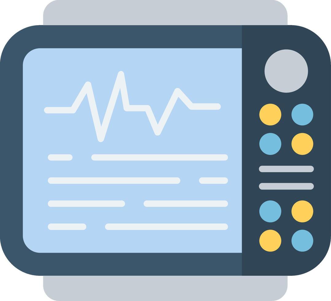 Health Monitor Flat Icon vector
