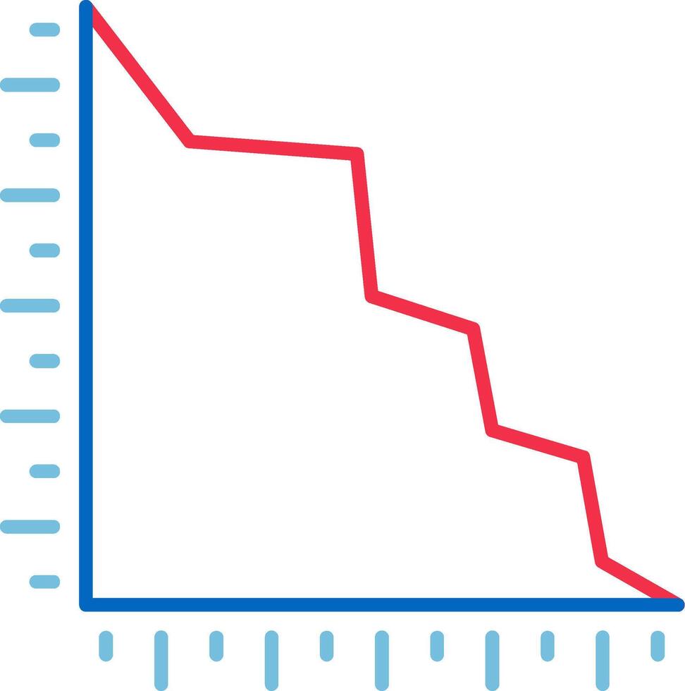 Sprint Burndown Flat Icon vector
