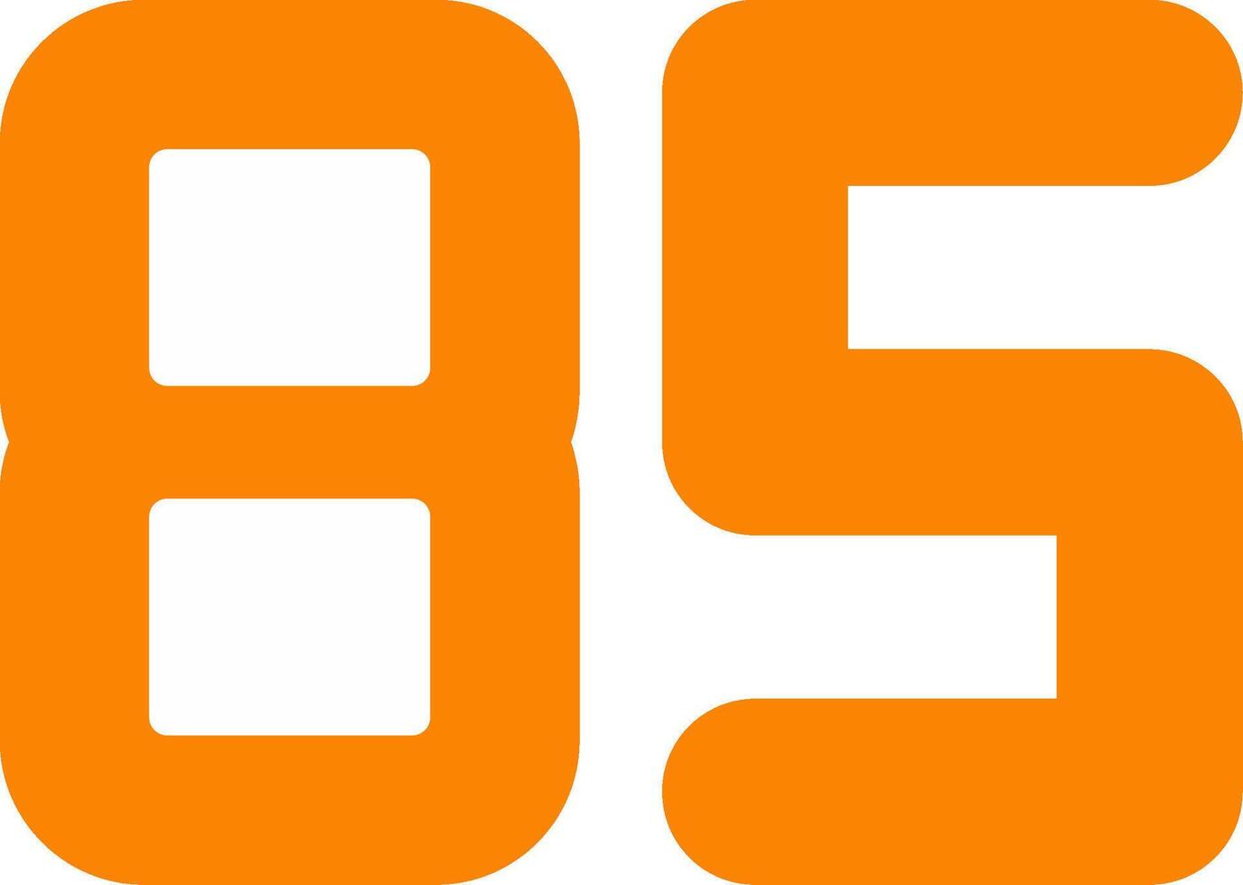 Eighty Five Flat Icon vector