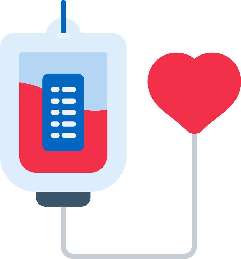 Blood Transfusion Flat Icon vector