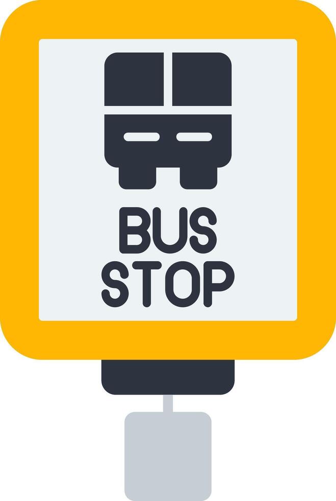 Bus Stop Flat Icon vector