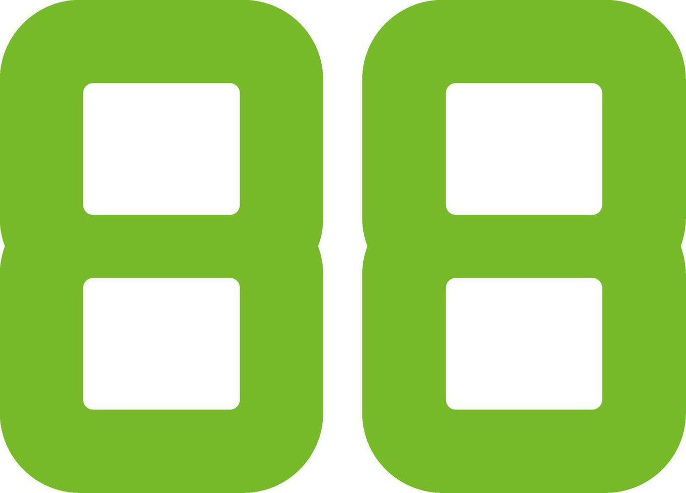 Eighty Eight Flat Icon vector