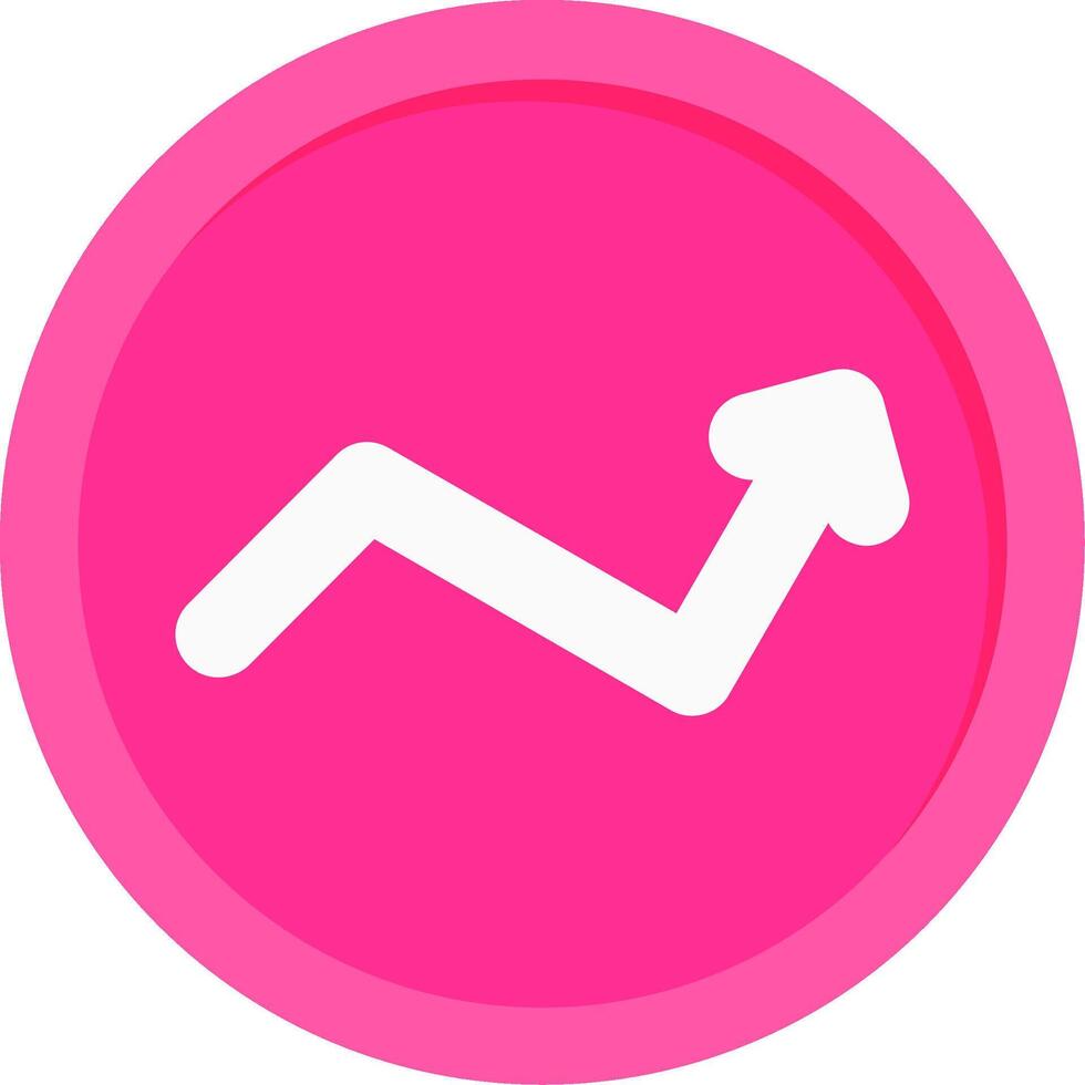 Angular Arrow Flat Icon vector