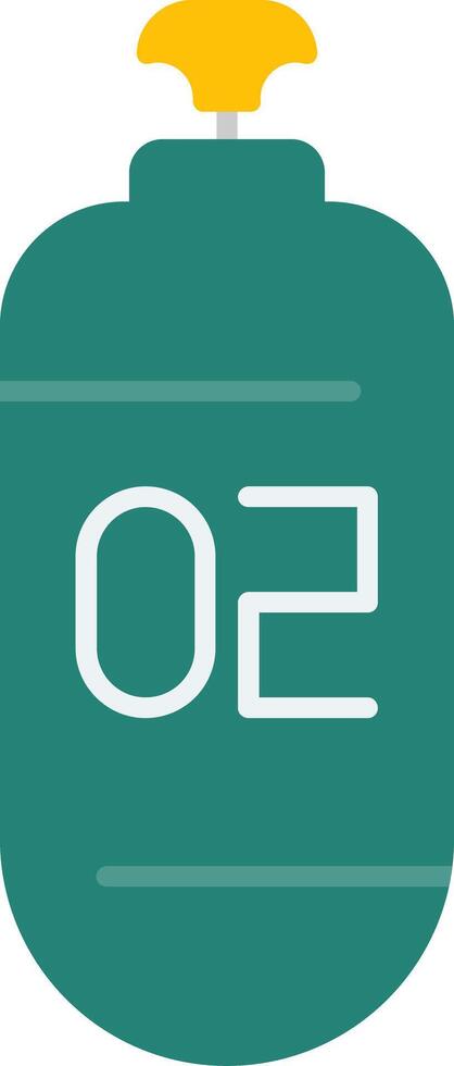 Oxygen Tank Flat Icon vector