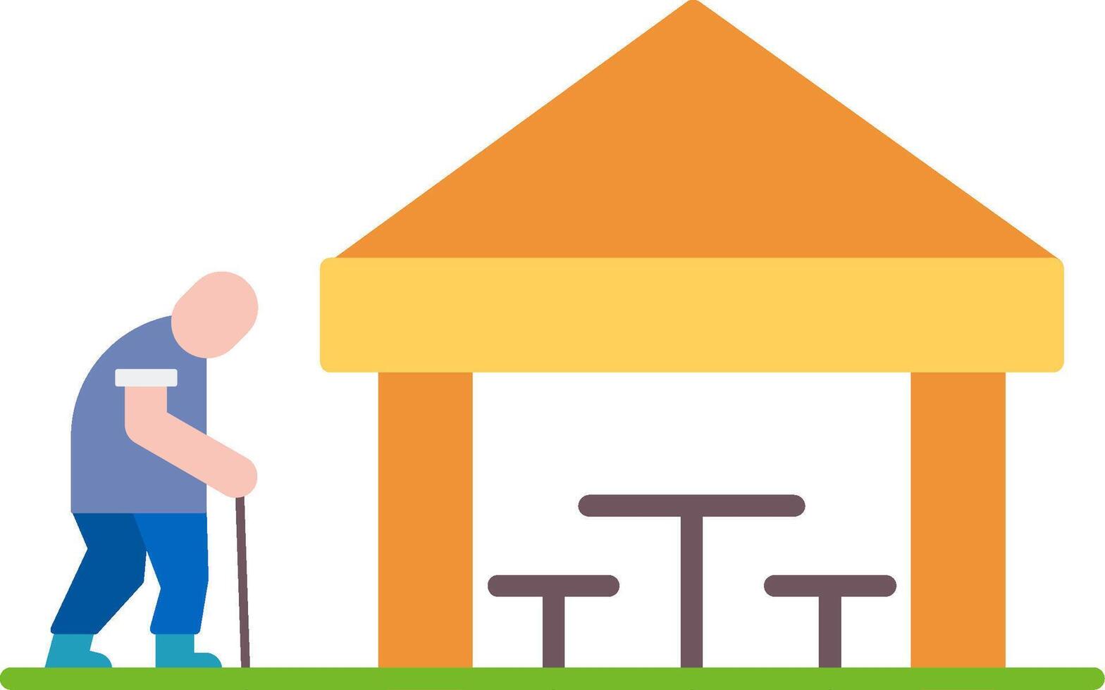 Relaxation Area Flat Icon vector