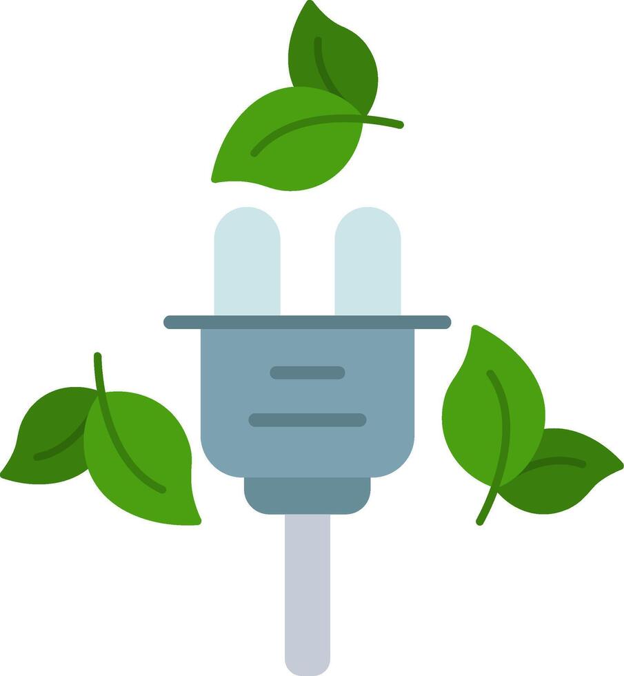 Green Power Flat Icon vector