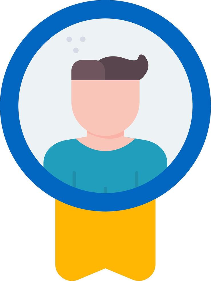 User Badge Flat Icon vector