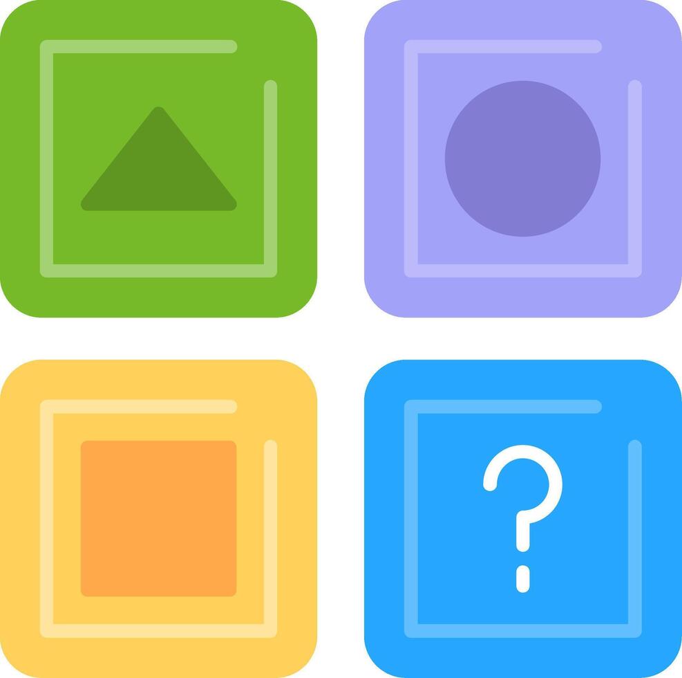 Memory Games Flat Icon vector