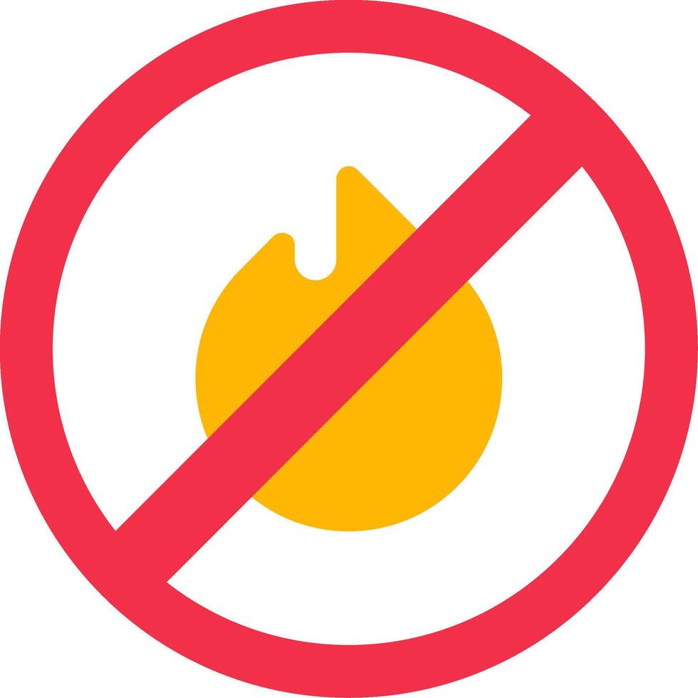 Do Not Expose To Flames Flat Icon vector