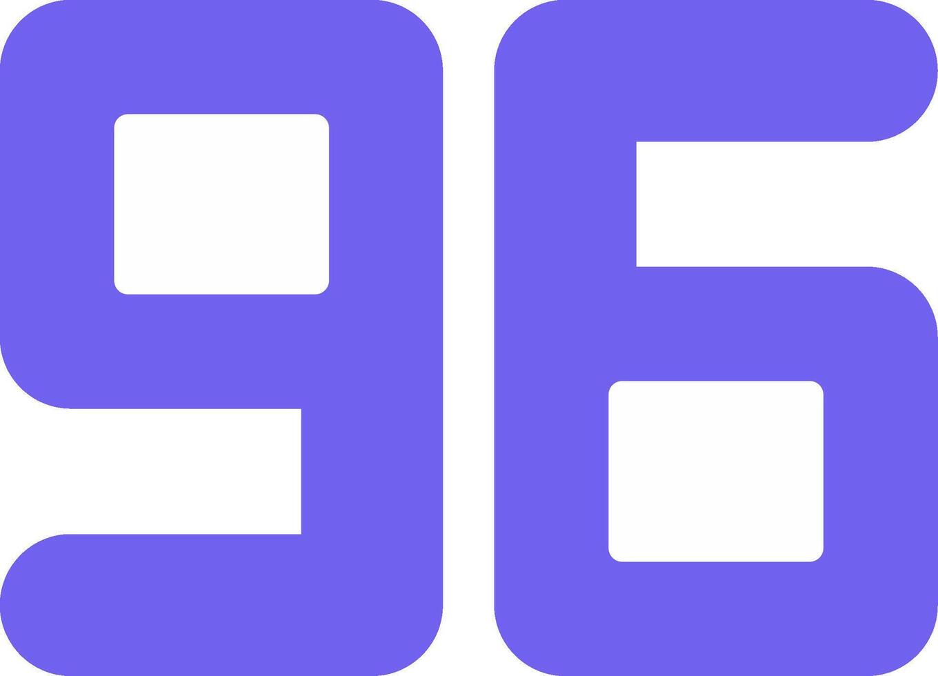 Ninety Six Flat Icon vector