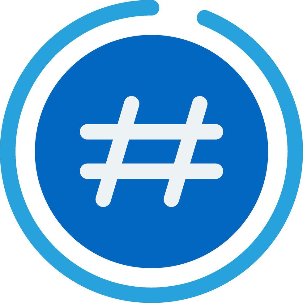 Hashtag Flat Icon vector