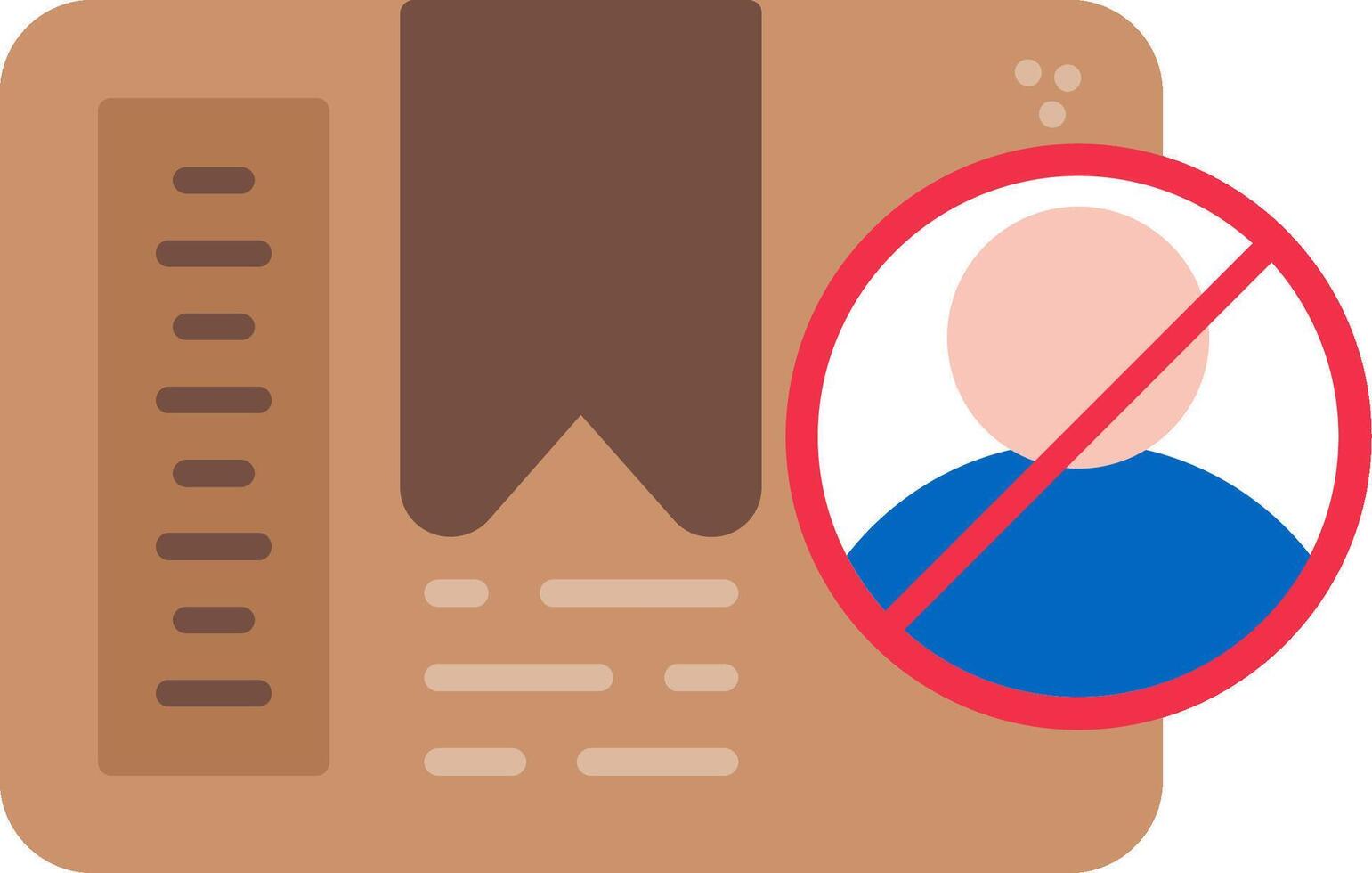 Authorized Personnel Only Flat Icon vector