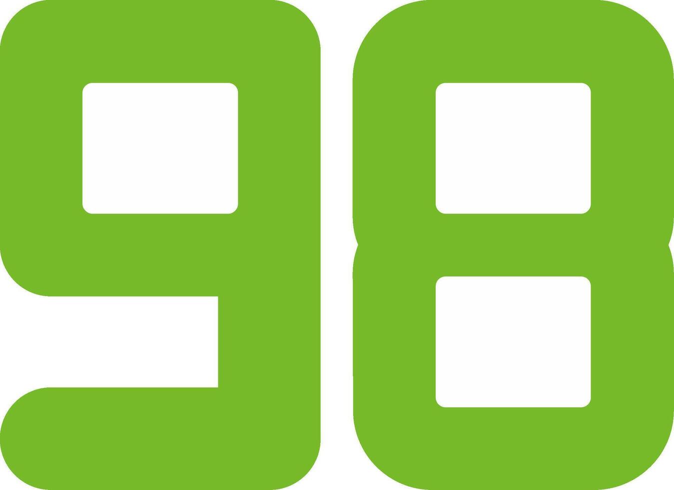 Ninety Eight Flat Icon vector
