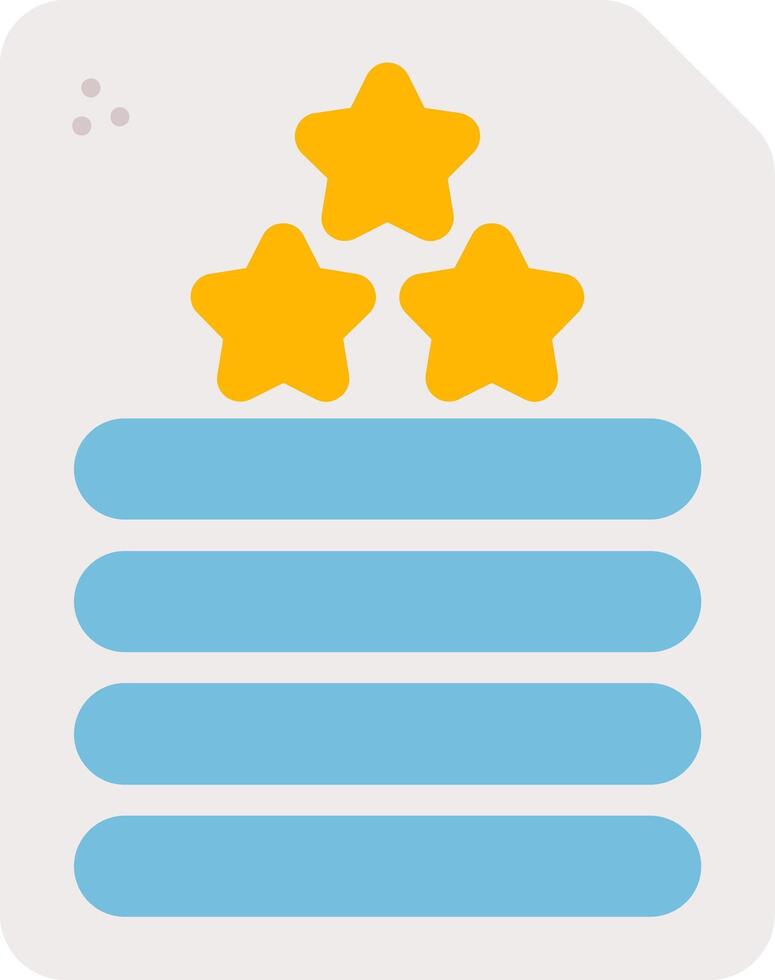 Review Summary Flat Icon vector
