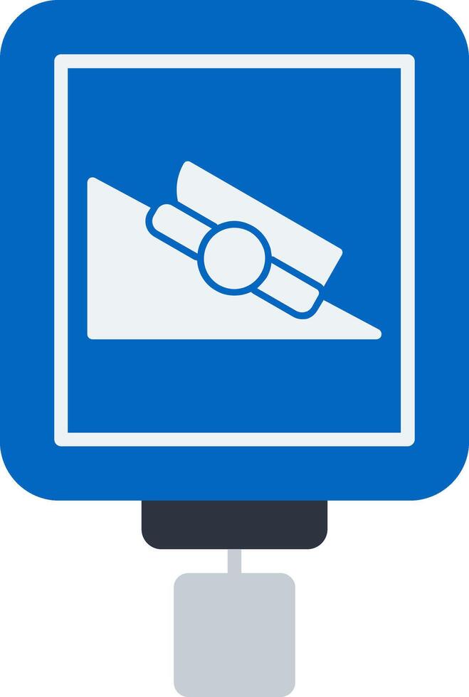Boat Ramp Flat Icon vector